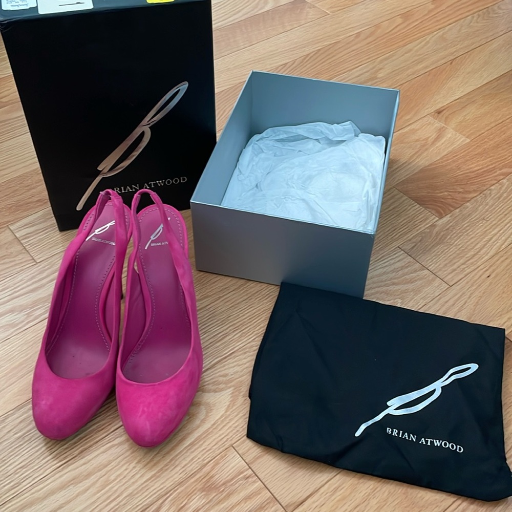 Pink Brian Atwood shoes. Size 8